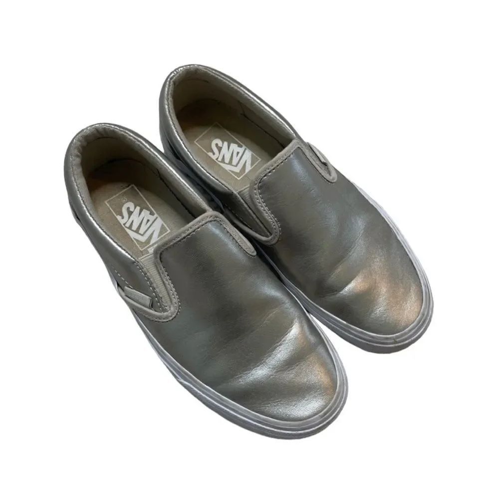 Vans Slip On Flat Metallic Gold Sneakers